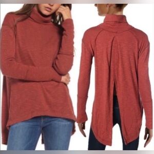 FREE PEOPLE We The Free split back turtleneck oversized Cowl neck sweater